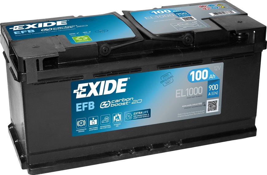 Exide ergänzt Sortiment rekuperationsfähiger EFB-Batterien um EL1000